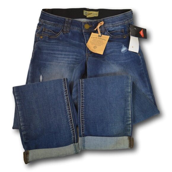 Democracy Denim - Womens Democracy Ab Technology Medium Wash Jeans Size 8 Skinny Leg Mid R…